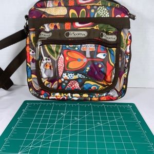 Lesportsac Crossbody Owl, Mushroom, Design Exclusive Bag.  Adjustable Strap